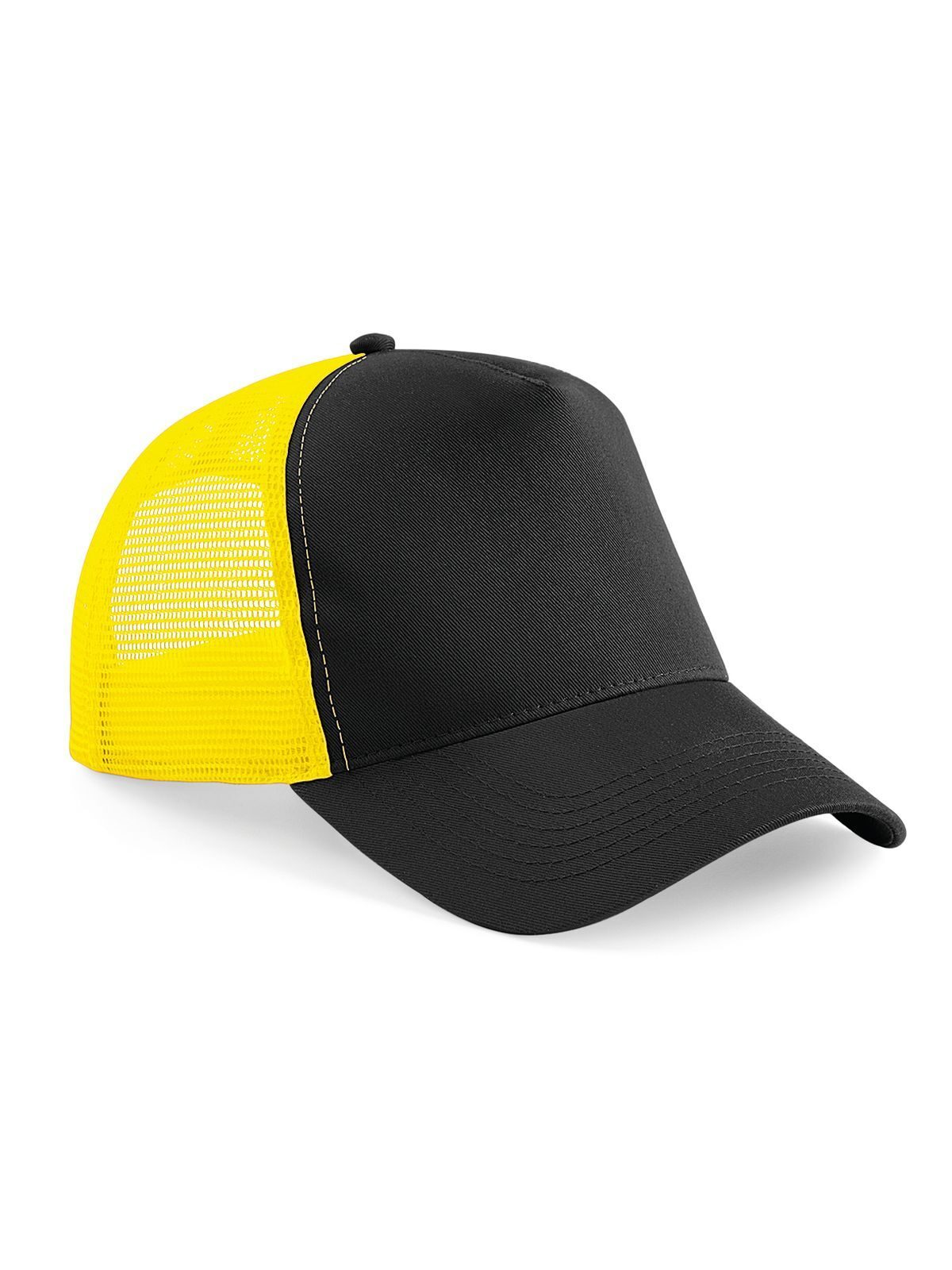 Trucker Caps Snapback Trucker Schwarz/yellow bestickbar und bedruckbar – LA1970