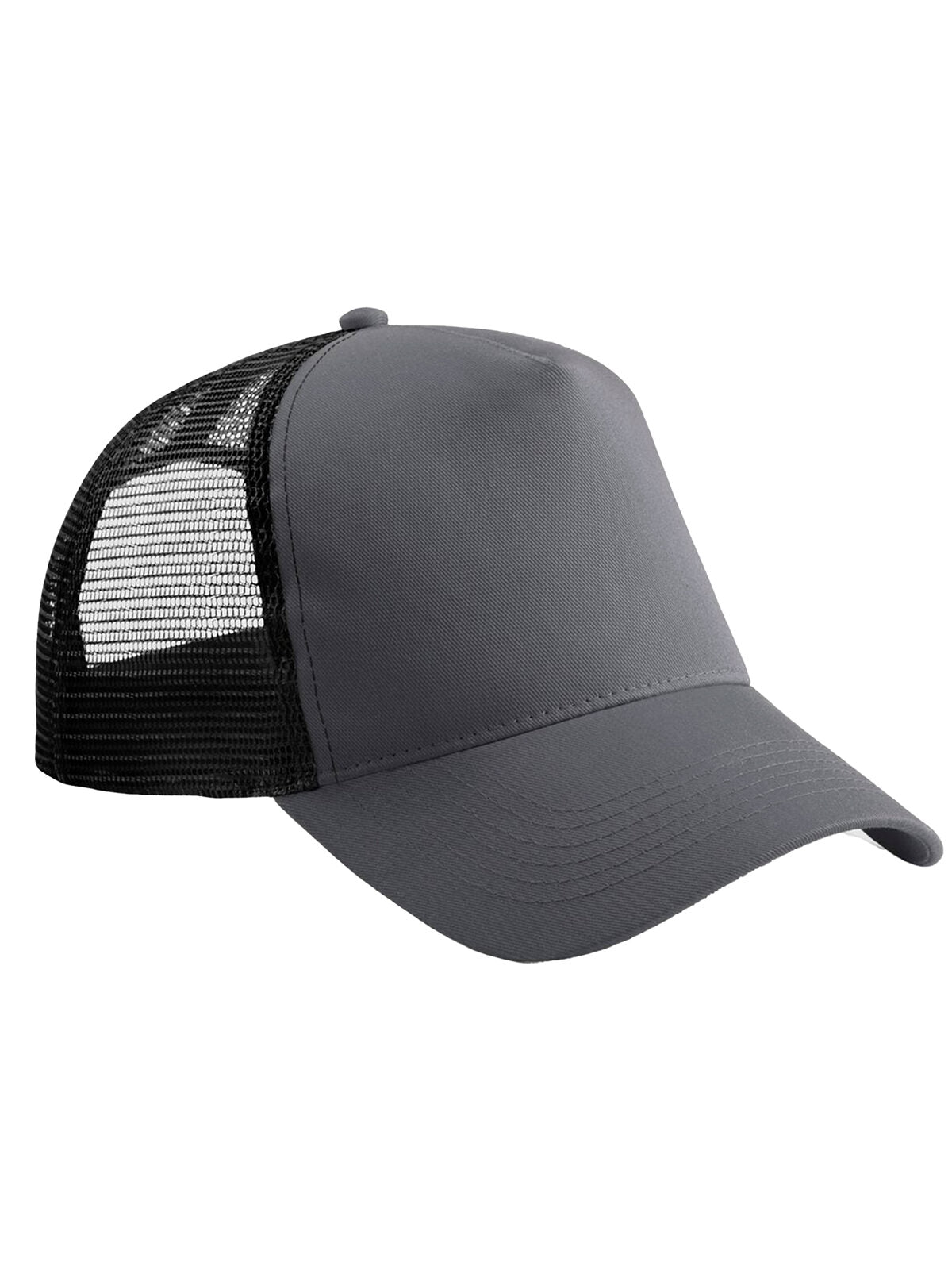 Trucker Caps Snapback Trucker graphite Grau/Schwarz bestickbar und bedruckbar – LA1970