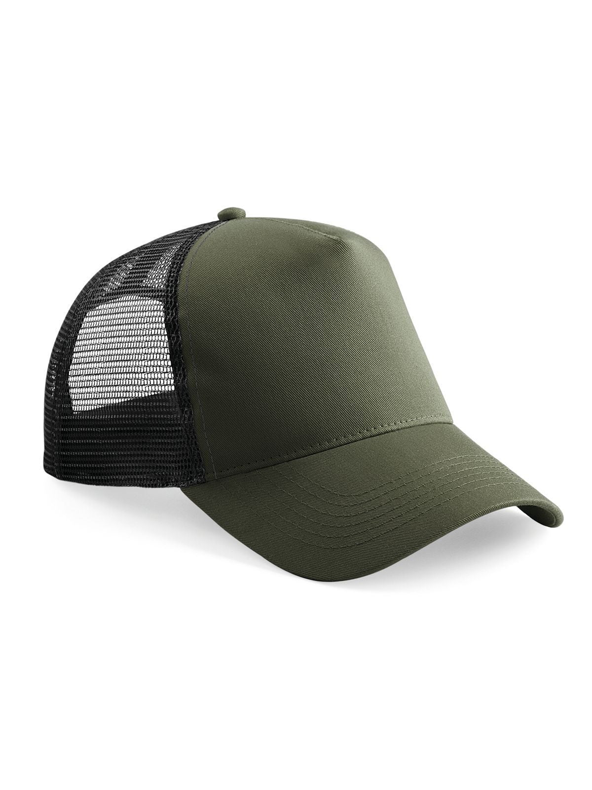 Trucker Caps Snapback Trucker olive green/Schwarz bestickbar und bedruckbar – LA1970