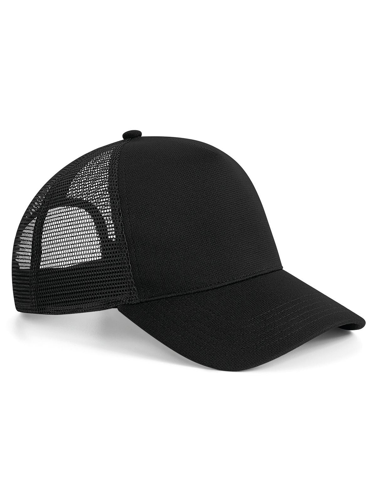 Trucker Caps Microknit Snapback Trucker Schwarz bestickbar und bedruckbar – LA1970