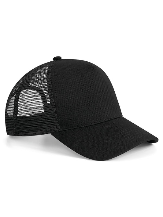 Trucker Caps Microknit Snapback Trucker Schwarz bestickbar und bedruckbar – LA1970