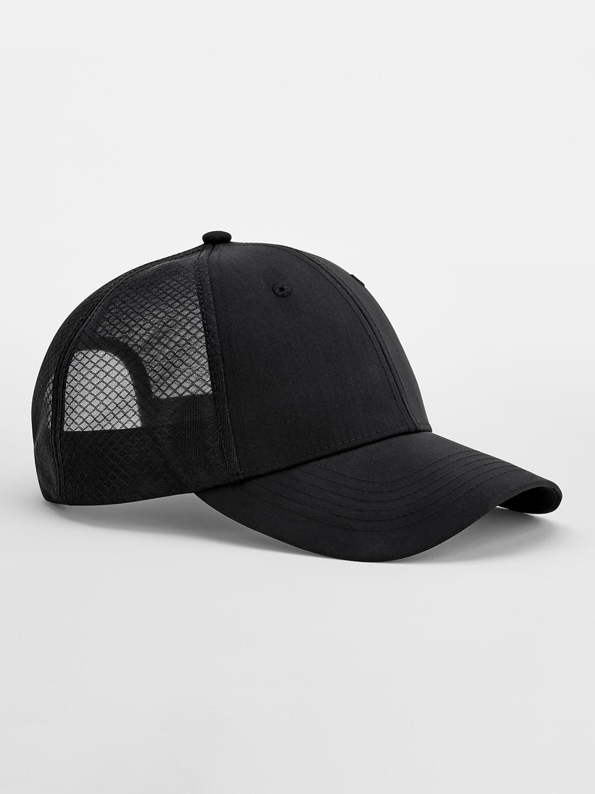 Trucker Caps Technical Mesh Trucker Schwarz/Schwarz bestickbar und bedruckbar – LA1970