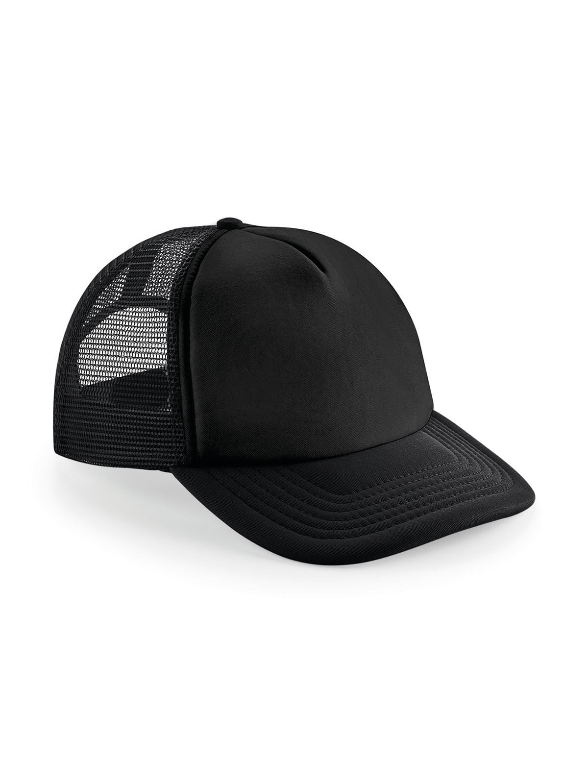 Trucker Caps Vintage Snapback Trucker Schwarz/Schwarz bestickbar und bedruckbar – LA1970