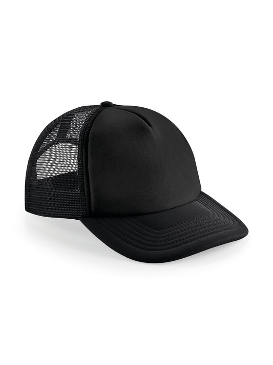 Trucker Caps Vintage Snapback Trucker Schwarz/Schwarz bestickbar und bedruckbar – LA1970