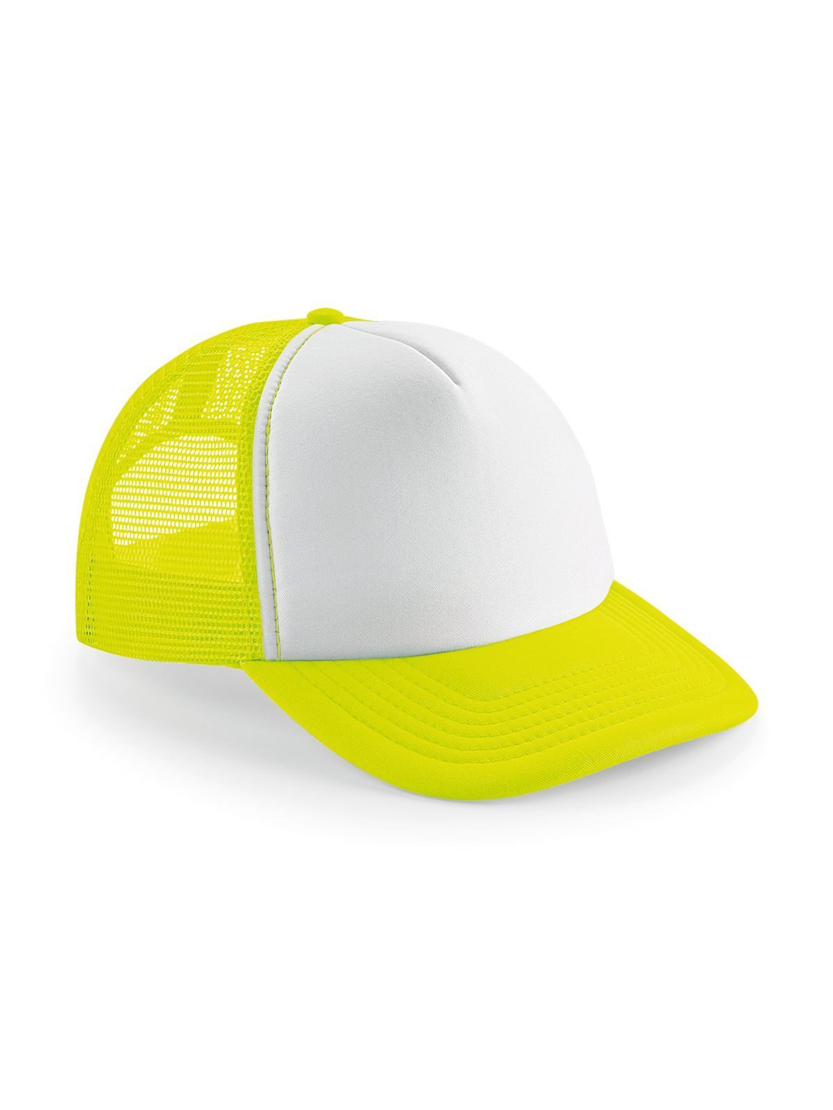 Trucker Caps Vintage Snapback Trucker Fluorescent Yellow/Weiß bestickbar und bedruckbar – LA1970