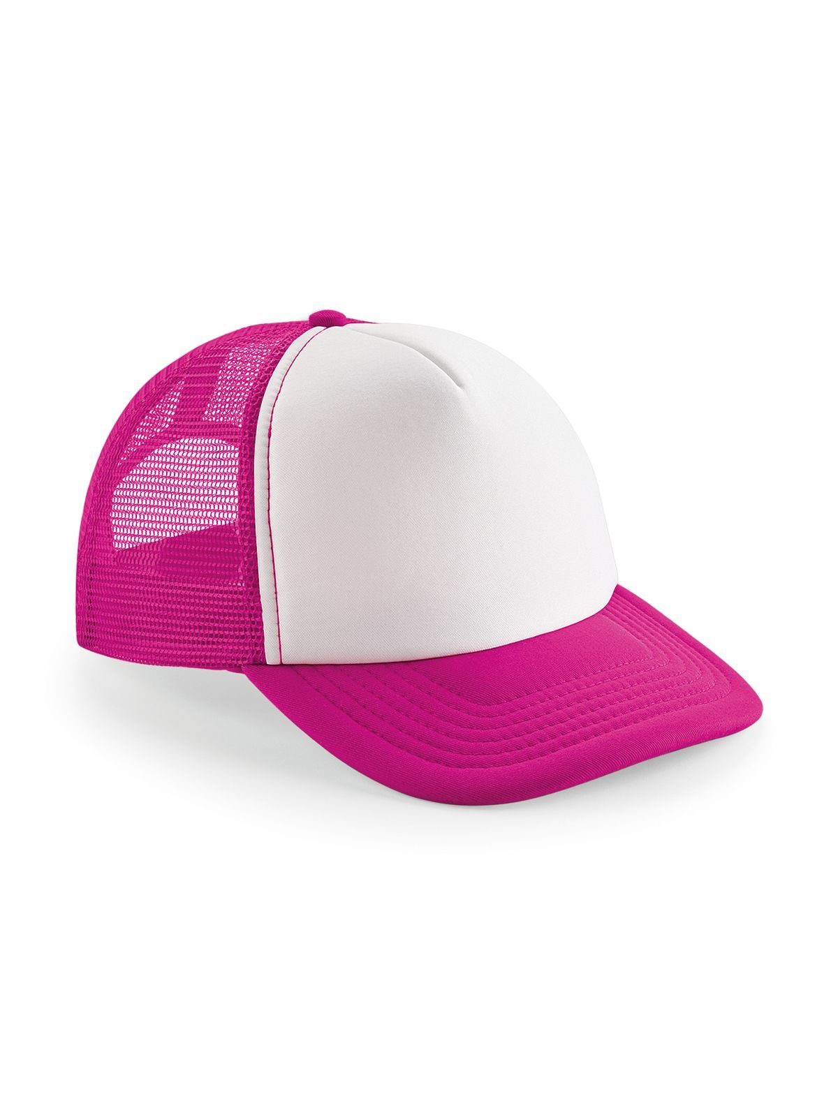 Trucker Caps Vintage Snapback Trucker fuchsia/Weiß bestickbar und bedruckbar – LA1970