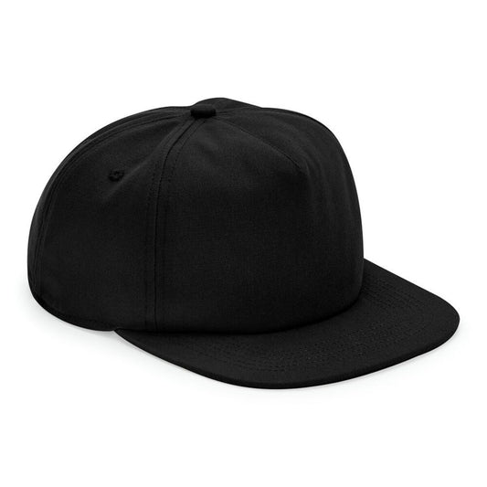 Baseball Caps Organic Cotton Unstructured 5 Panel Cap Schwarz bestickbar und bedruckbar – LA1970