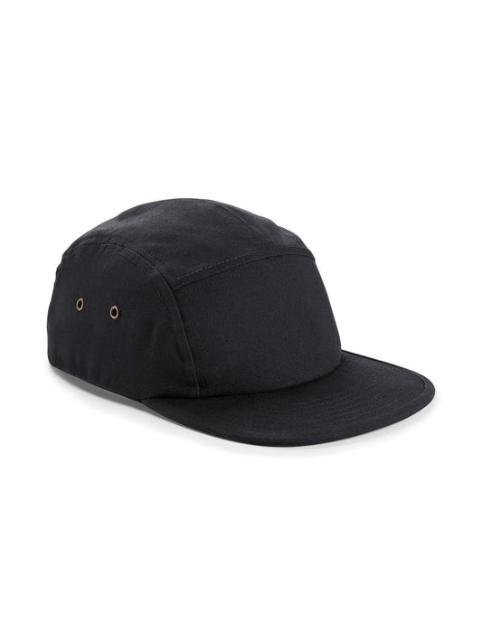 Baseball Caps Canvas 5 Camper Panel Cap Schwarz bestickbar und bedruckbar – LA1970