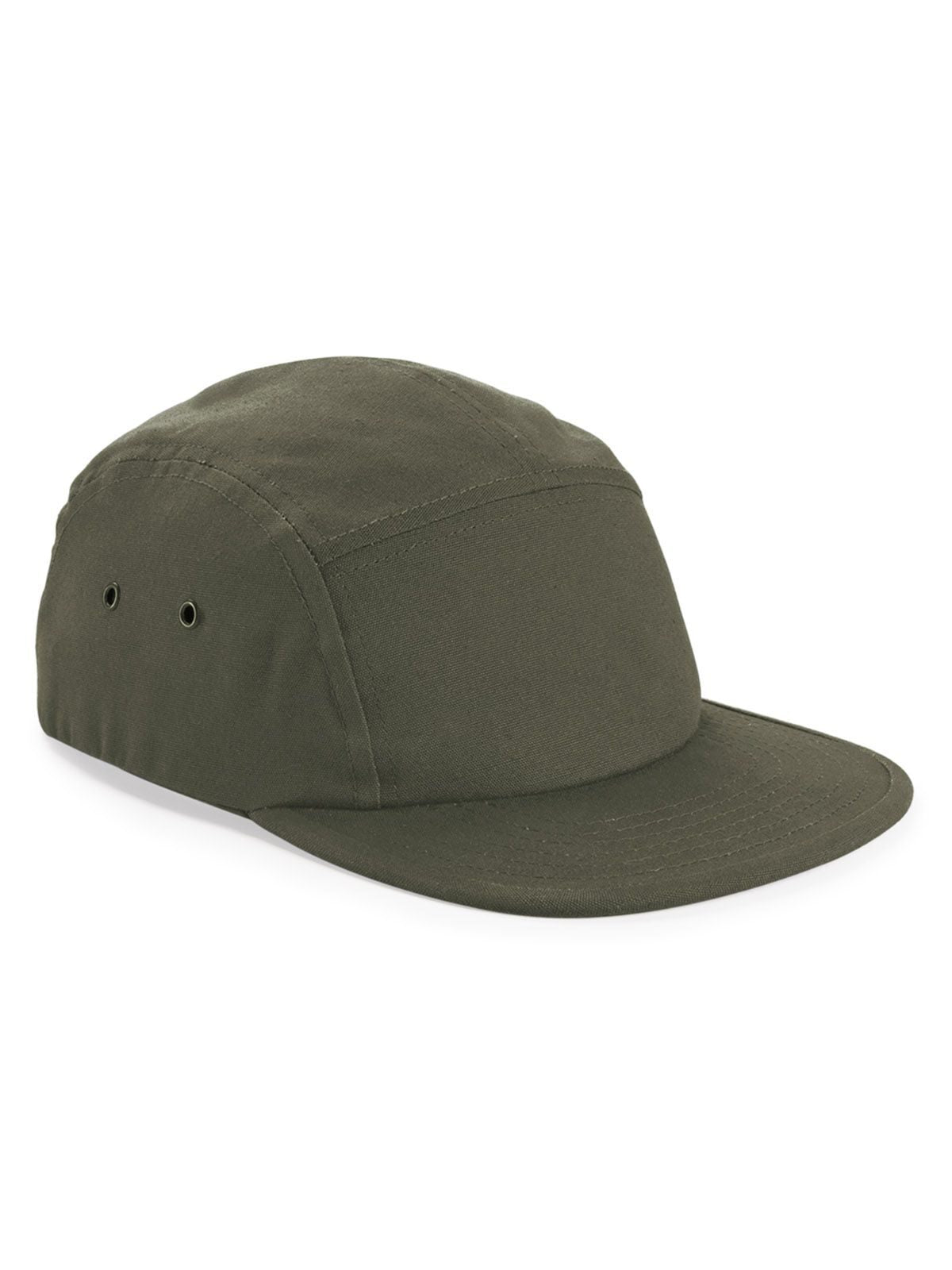 Snapback Cap Canvas 5 Camper Panel Cap – individuell veredelbar | LA1970 in olive green