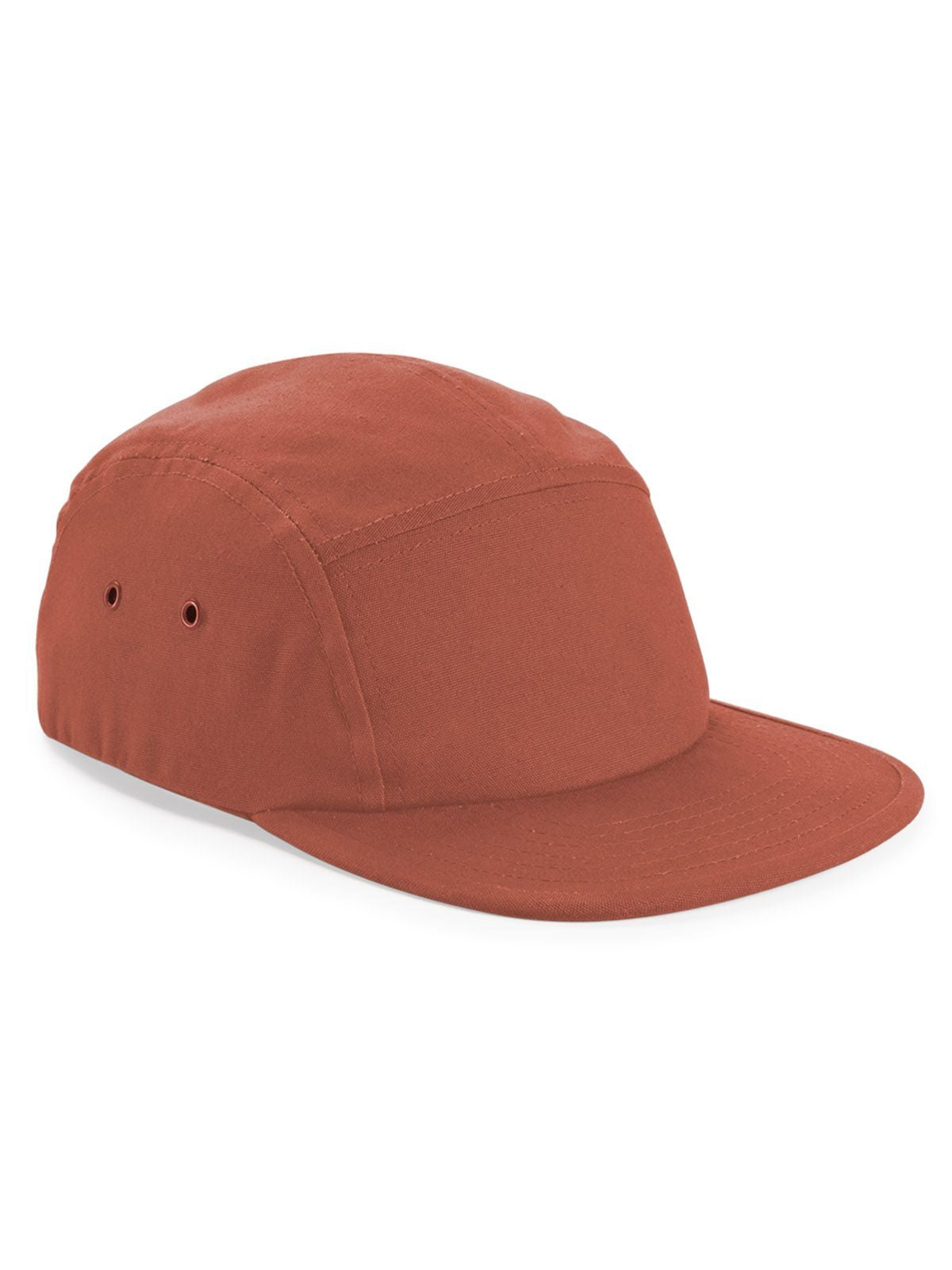 Snapback Cap Canvas 5 Camper Panel Cap – individuell veredelbar | LA1970 in terracotta