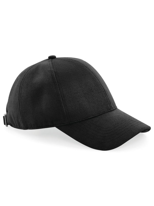 Baseball Caps Faux Suede 6 Panel Cap Schwarz bestickbar und bedruckbar – LA1970