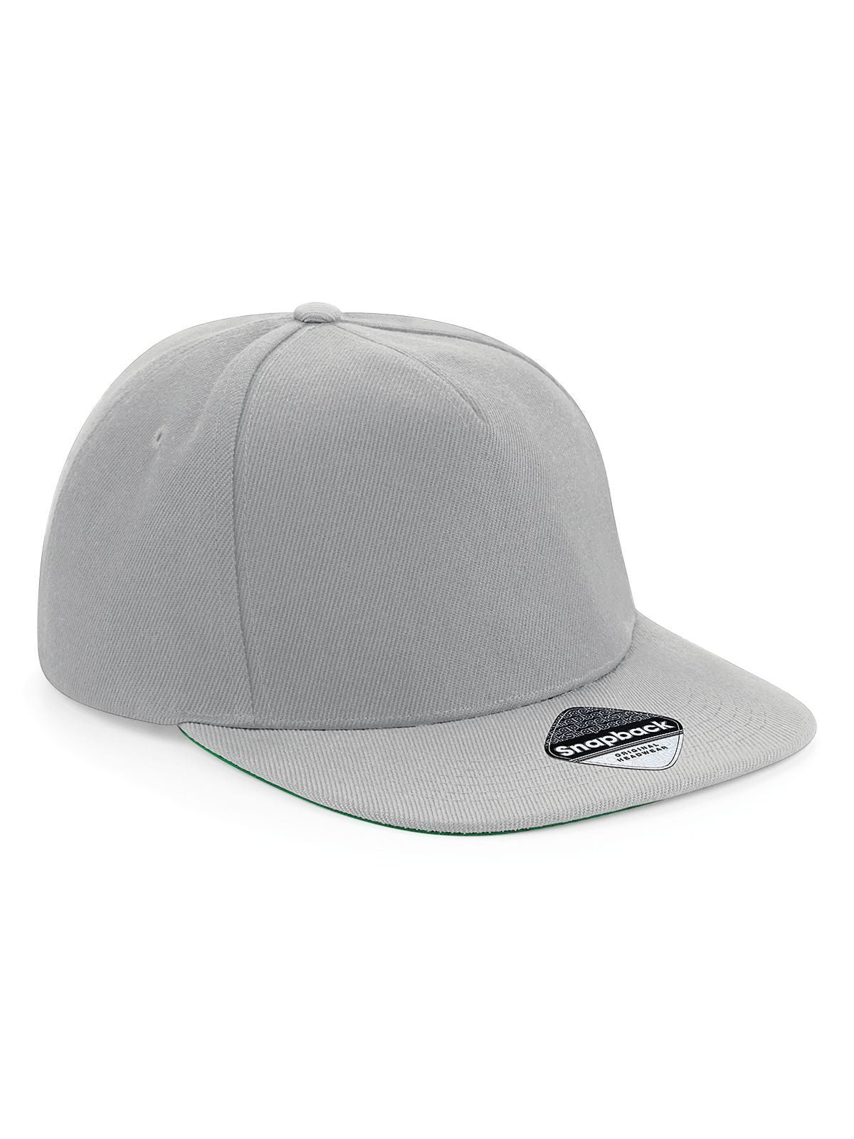 Baseball Caps Original Flat Peak Snapback Grau/Grau bestickbar und bedruckbar – LA1970