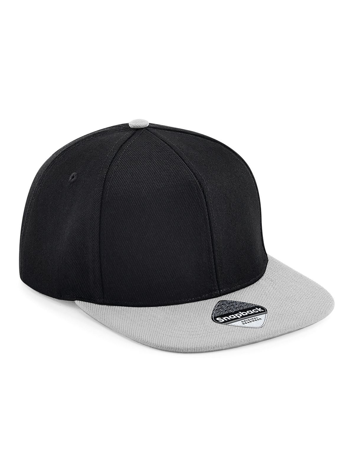 Baseball Caps Original Flat Peak 6 Pan. Snapnack Schwarz/graphite Grau bestickbar und bedruckbar – LA1970