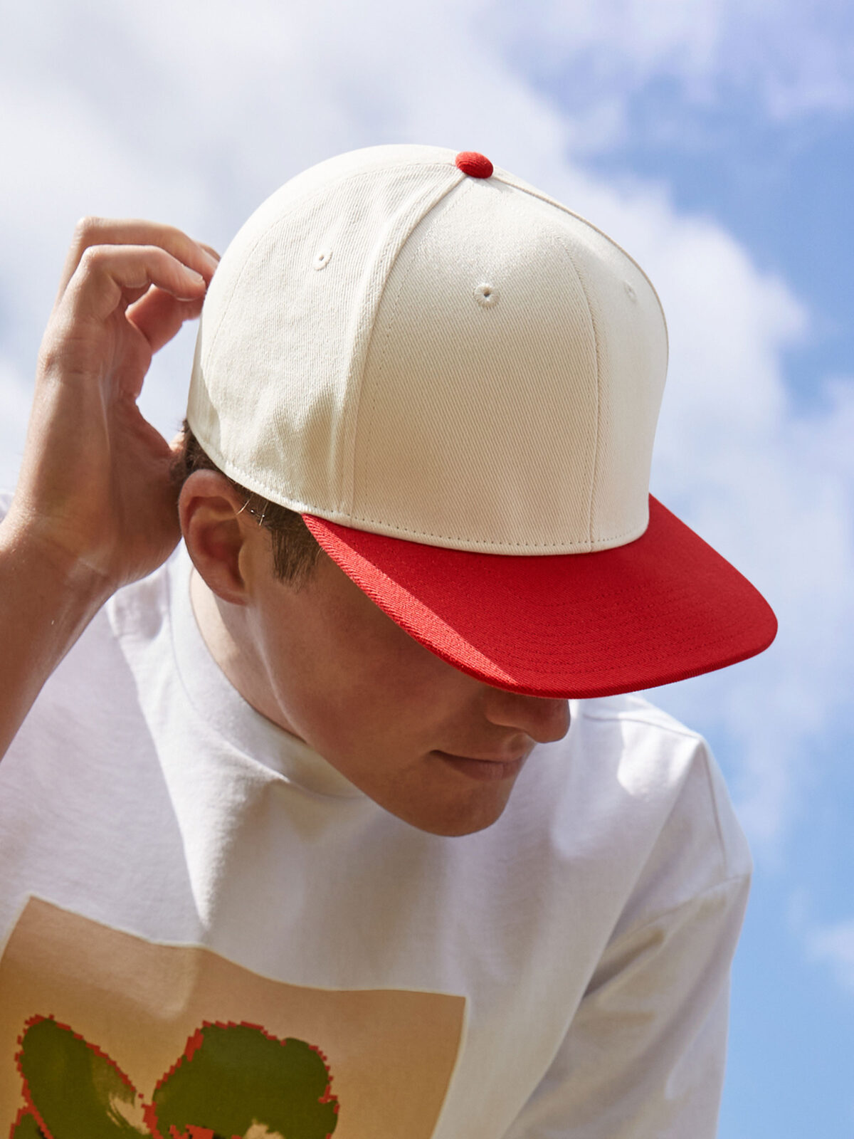Baseball Caps Contrast Flat Peak 6 Panel Cap  bestickbar und bedruckbar – LA1970