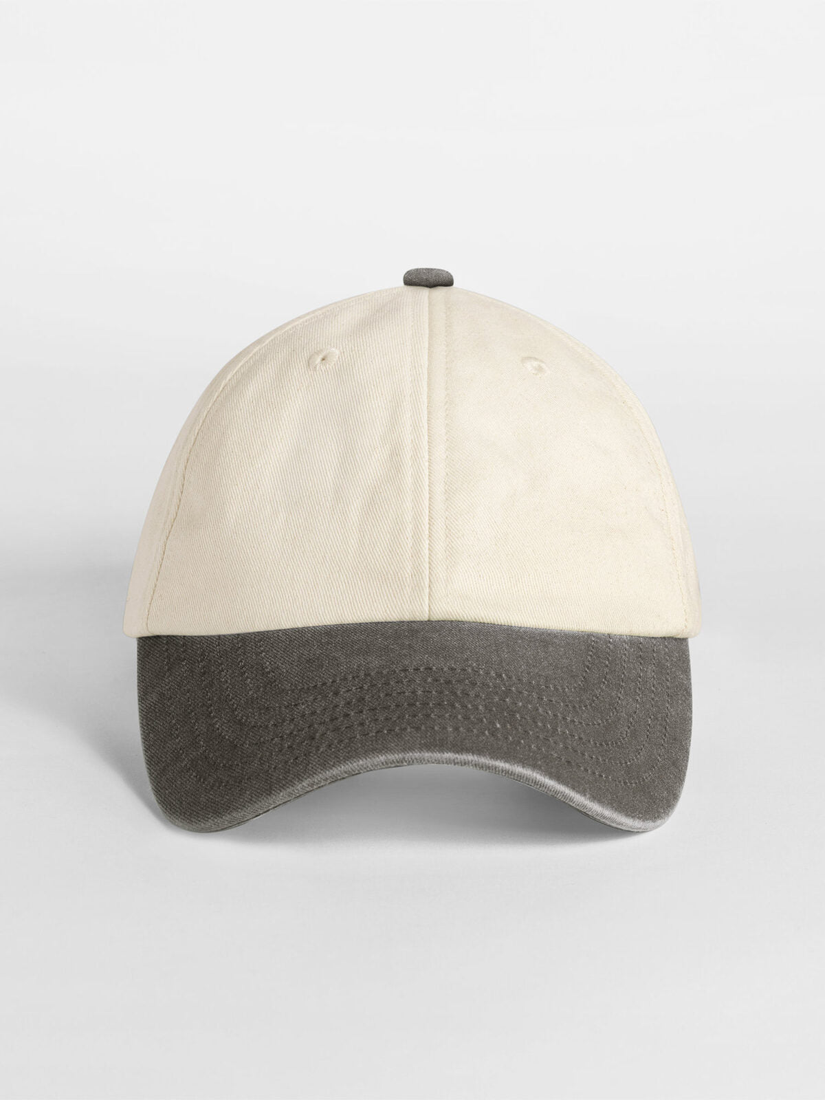 Baseball Caps Contrast Peak Low Profile Vintage Cap natural/vintage brown bestickbar und bedruckbar – LA1970