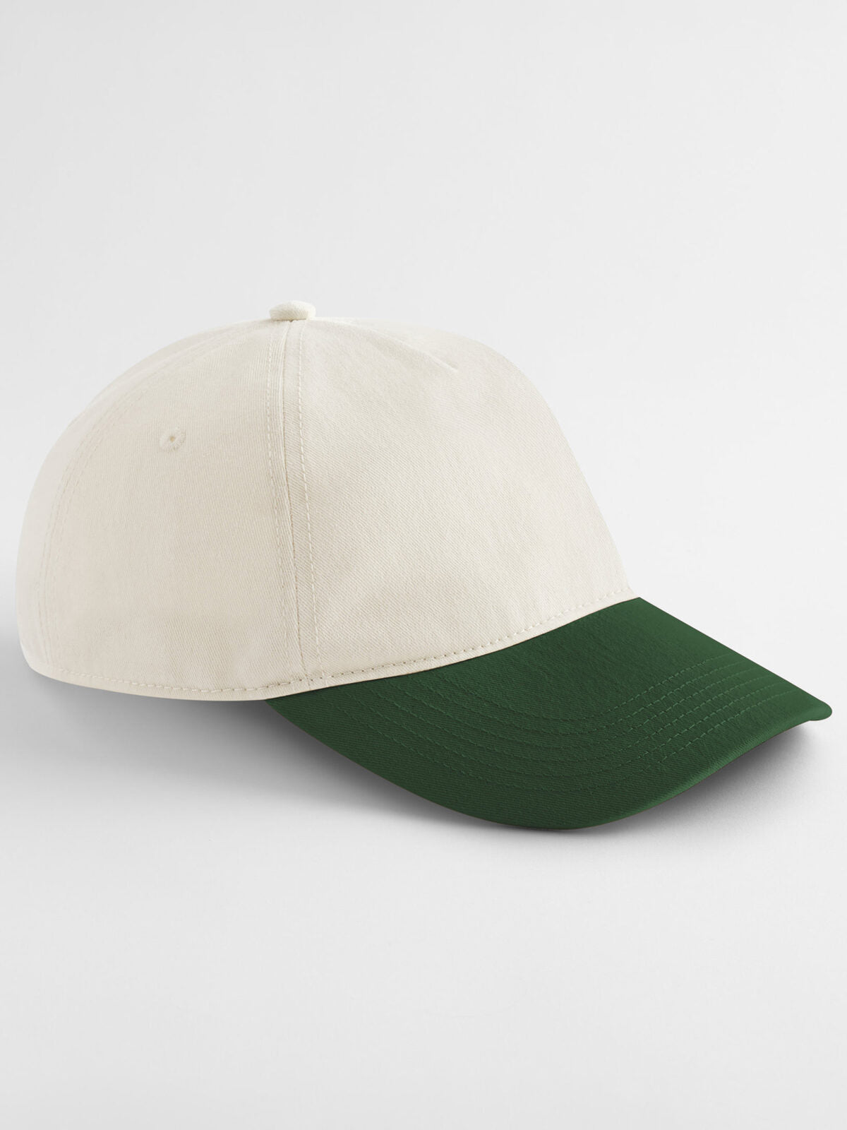Baseball Cap Contrast Peak Leisure Cap – individuell veredelbar | LA1970 in natural/forest green