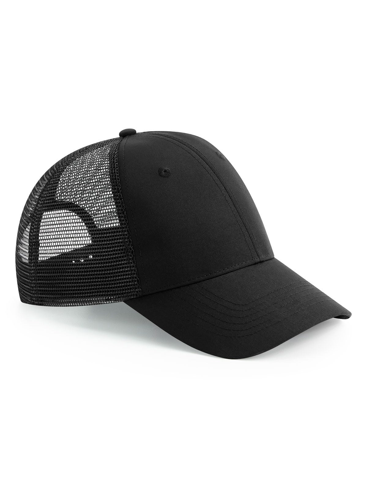 Trucker Caps Recycled Urbanwear 6 Panel Snapback Trucker Schwarz bestickbar und bedruckbar – LA1970