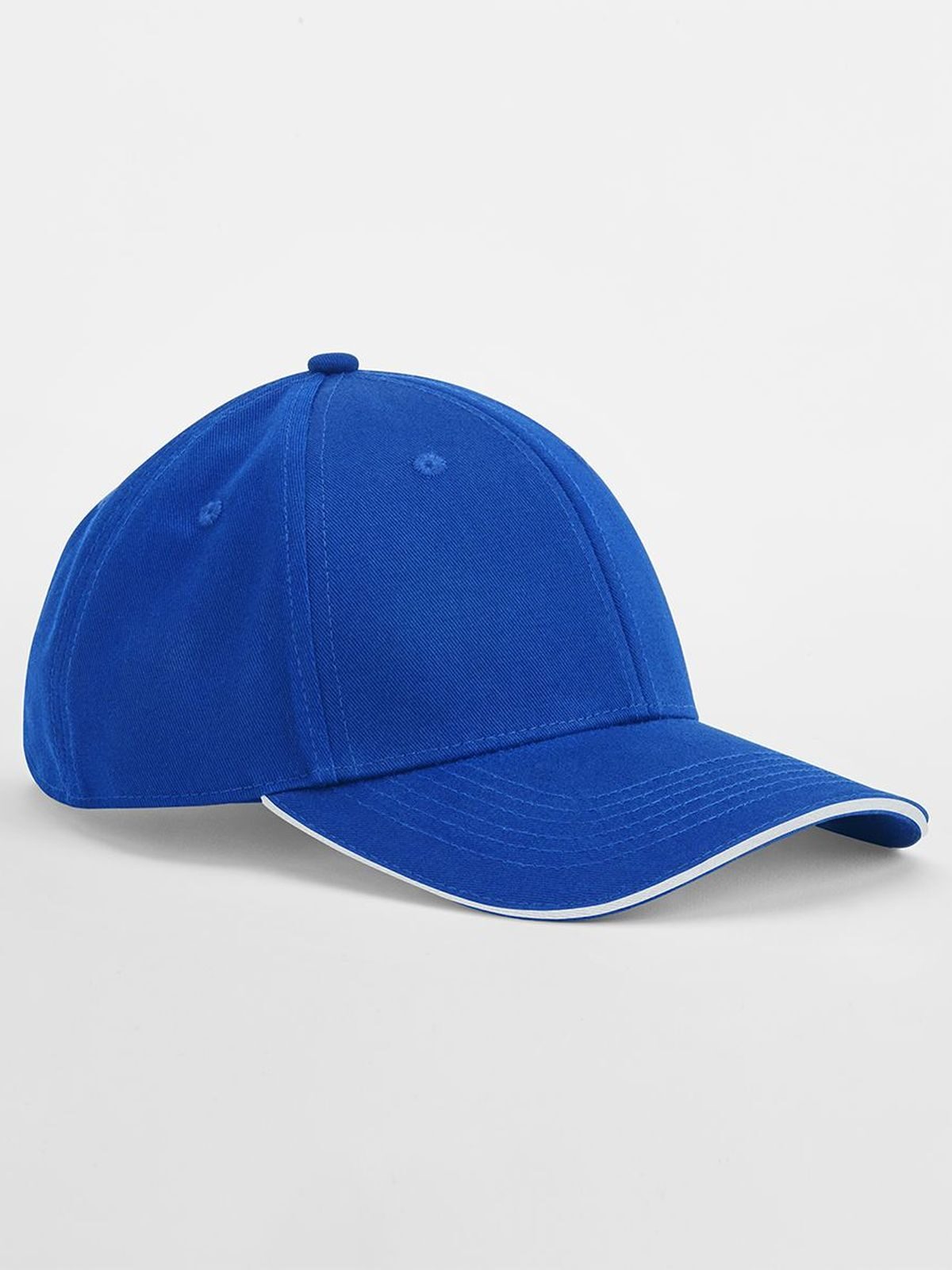 Baseball Caps EarthAware® Classic Organic Cotton 6 Panel Cap -  Sandwich Peak bright Royalblaublau/Weiß bestickbar und bedruckbar – LA1970