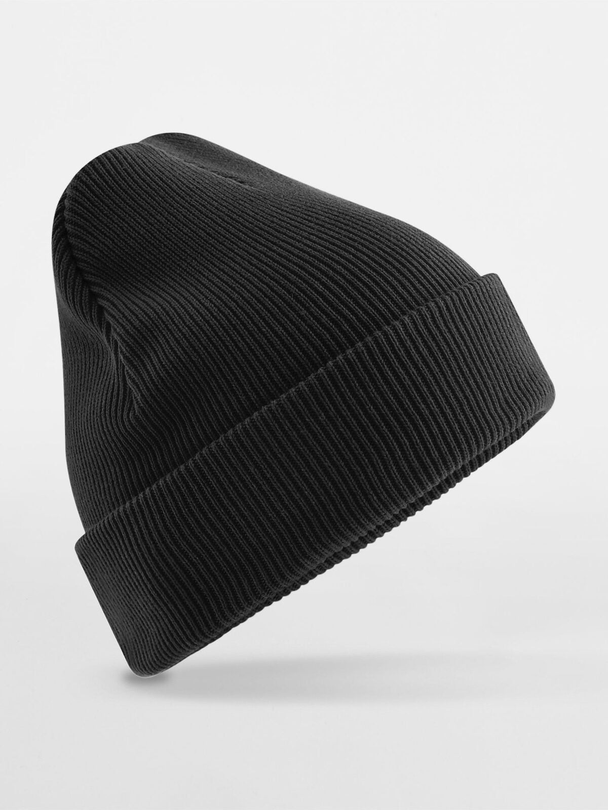 Beanies Berretto con risvolto in cotone organico Schwarz bestickbar und bedruckbar – LA1970