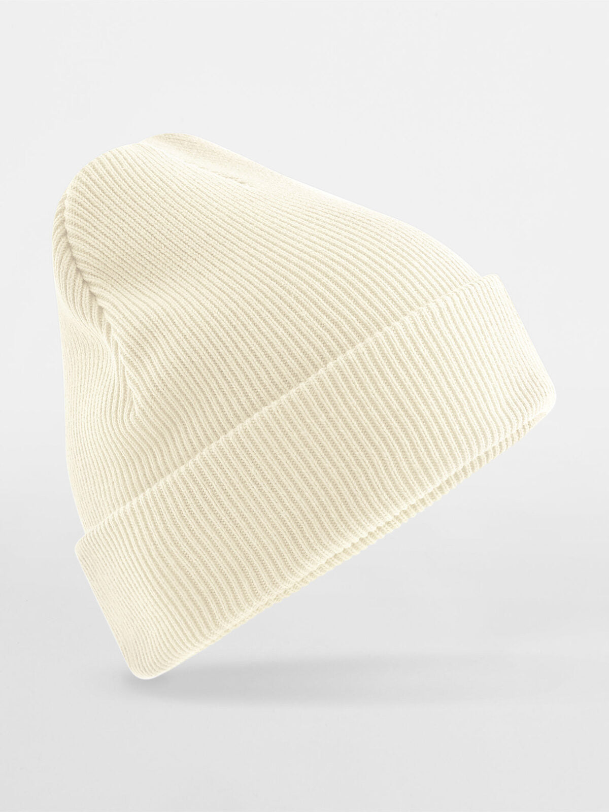 Beanies Berretto con risvolto in cotone organico off Weiß bestickbar und bedruckbar – LA1970