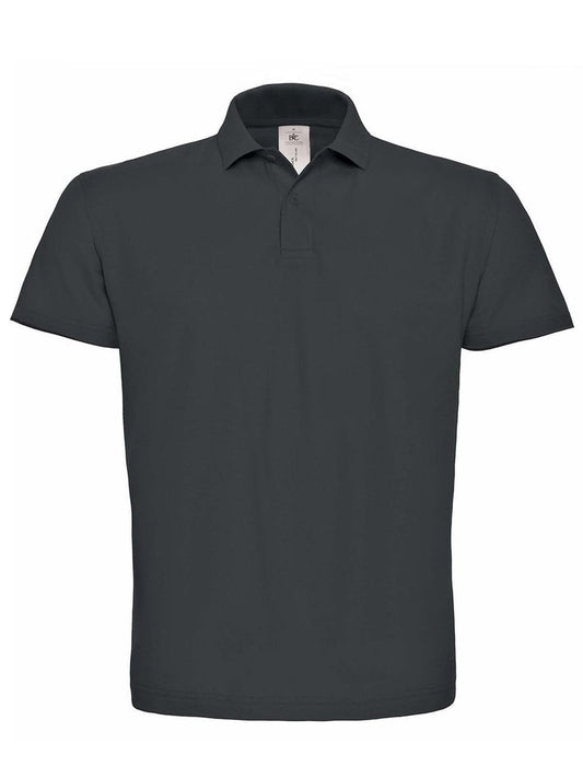 ID.001 Herren Poloshirt – B&C – Farbe Anthrazit – individuell veredelbar