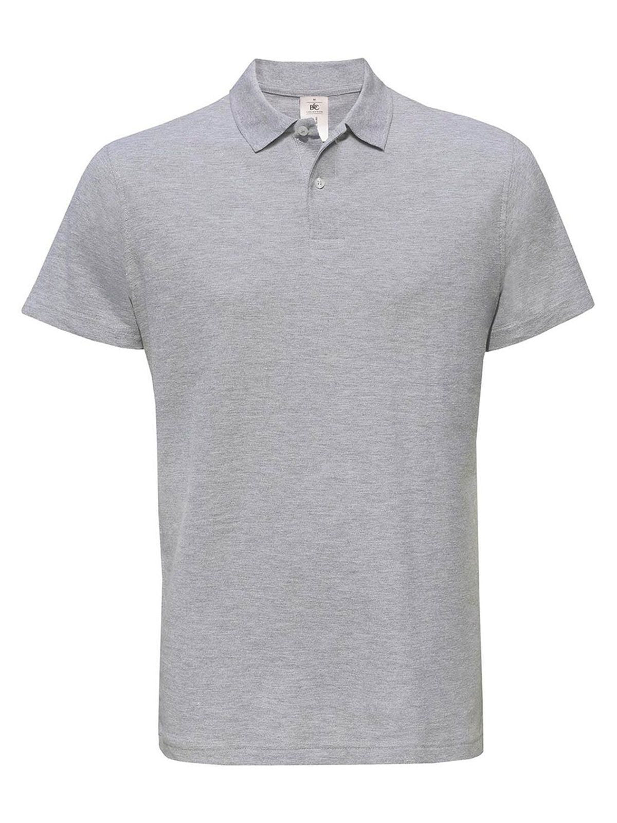 ID.001 Herren Poloshirt – B&C – Farbe heather grey – individuell veredelbar
