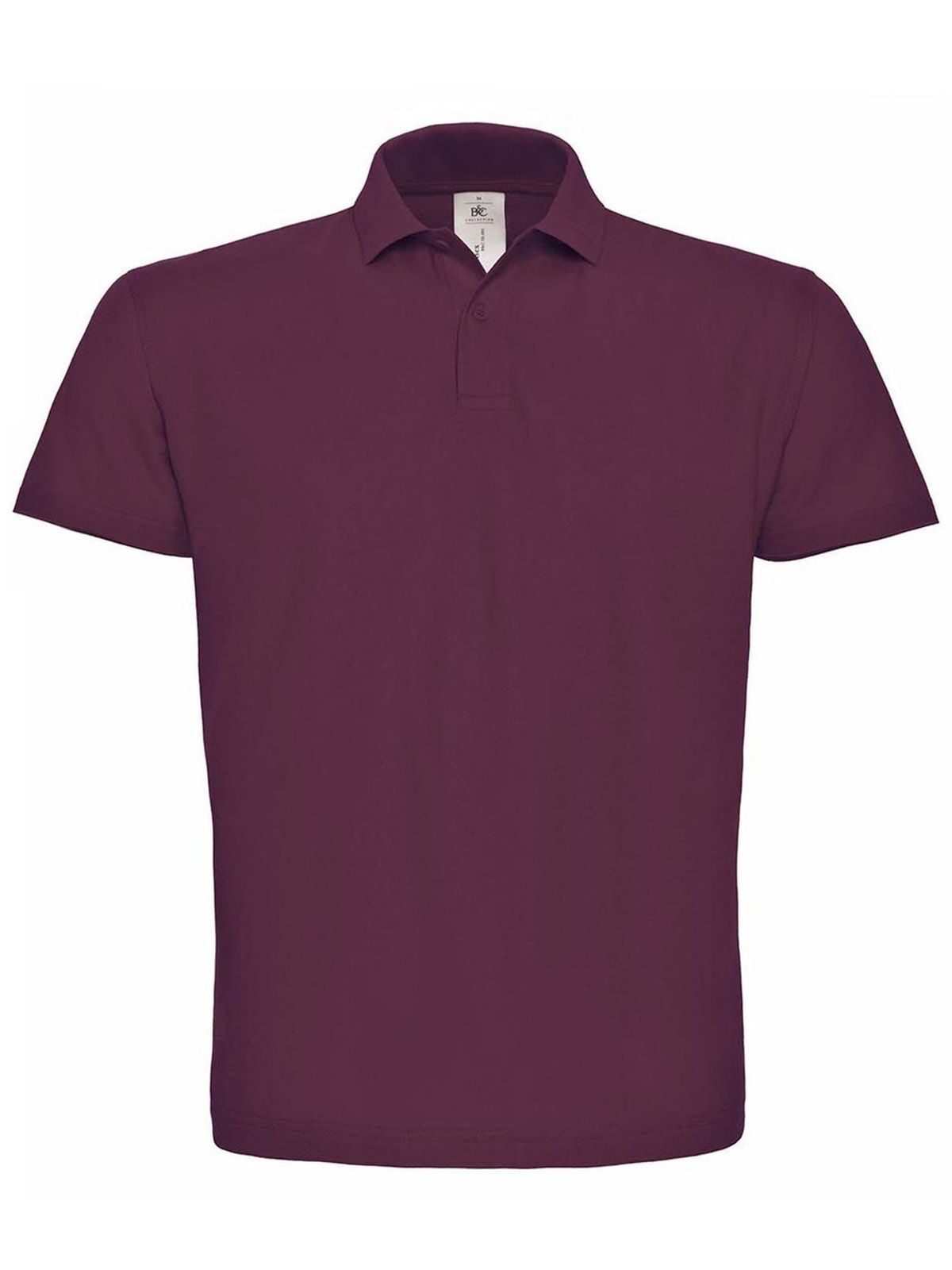 ID.001 Herren Poloshirt – B&C – Farbe Bordeaux – individuell veredelbar