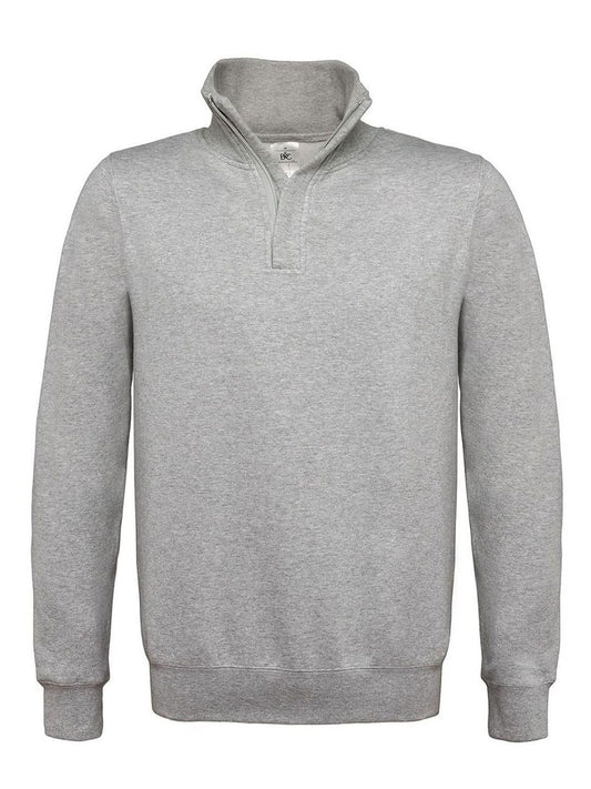 ID.004 Herren Sweatshirt / Hoodie – B&C – Farbe heather grey – individuell veredelbar