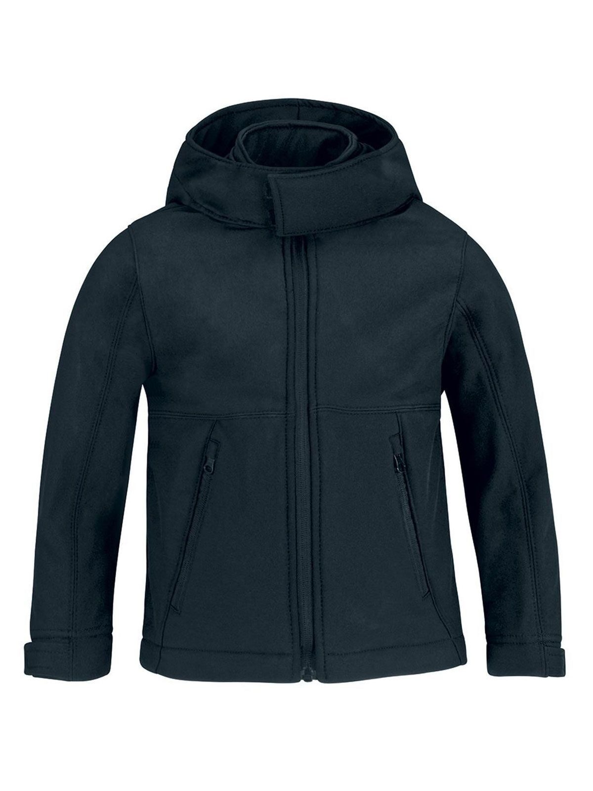 Hooded Softshell Kinder – B&C – Farbe Navy – individuell veredelbar