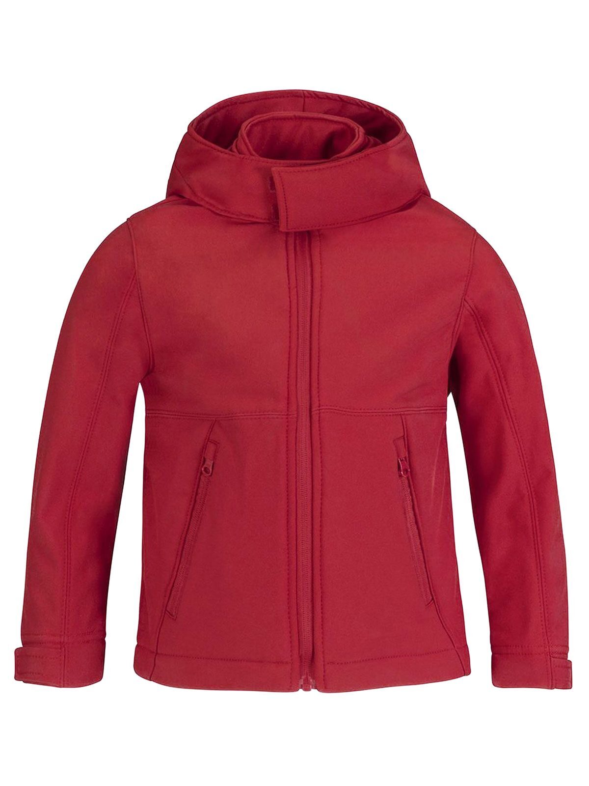 Hooded Softshell Kinder – B&C – Farbe Rot – individuell veredelbar