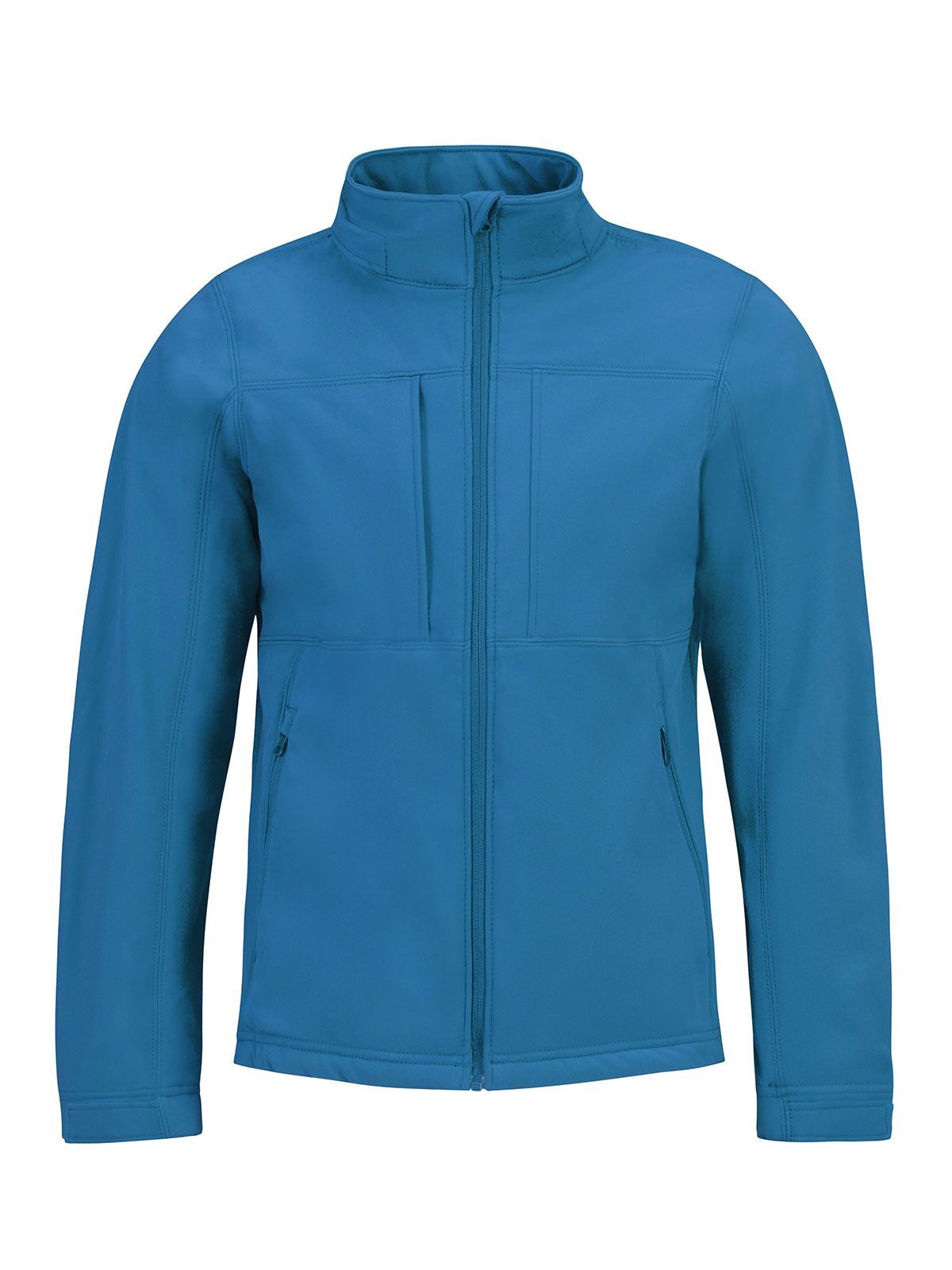 Hooded Softshell Herren – B&C – Farbe azure – individuell veredelbar