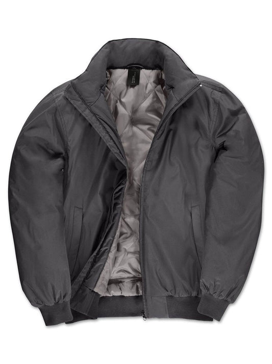Crew Bomber Herren Jacke – B&C – Farbe Dunkelgrau – individuell veredelbar