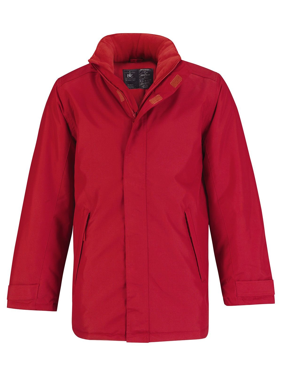 Real+ Herren Jacke – B&C – Farbe deep red – individuell veredelbar