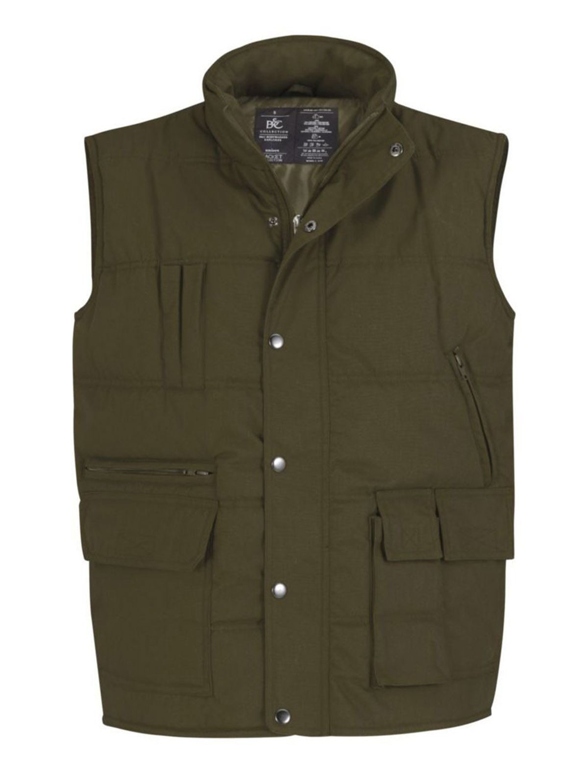 Bodywarmer Explorer Herren Jacke – B&C – Farbe Olive – individuell veredelbar