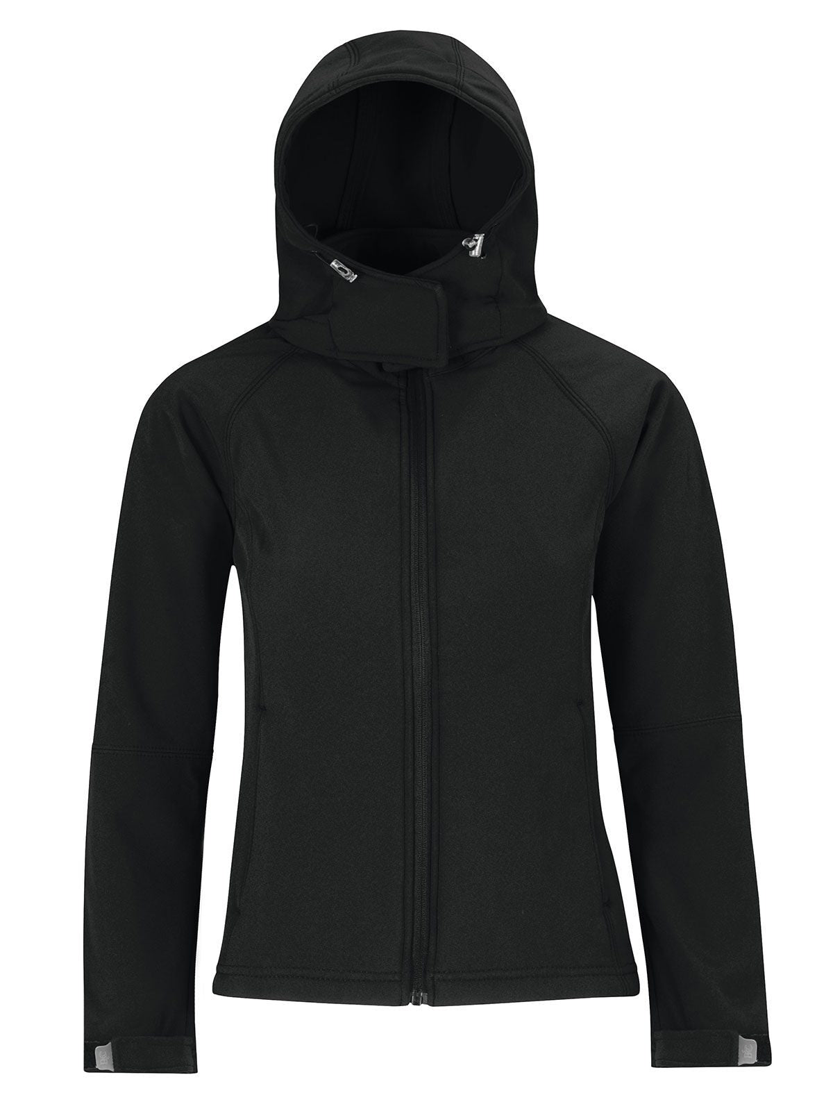 Hooded Softshell Damen – B&C – Farbe Schwarz – individuell veredelbar