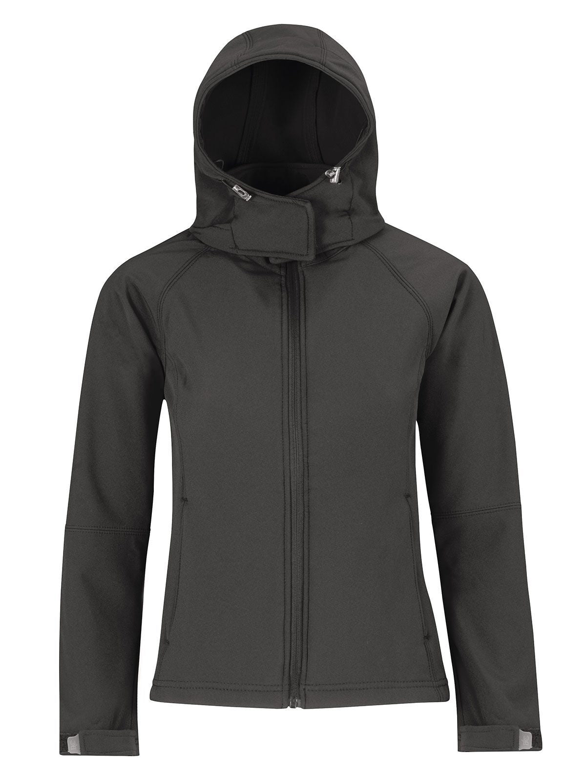 Hooded Softshell Damen – B&C – Farbe Dunkelgrau – individuell veredelbar