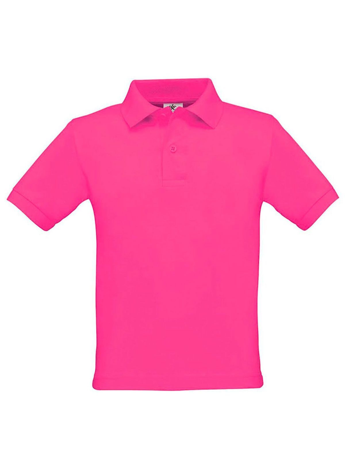 Safran Kinder Poloshirt – B&C – Farbe Fuchsia – individuell veredelbar