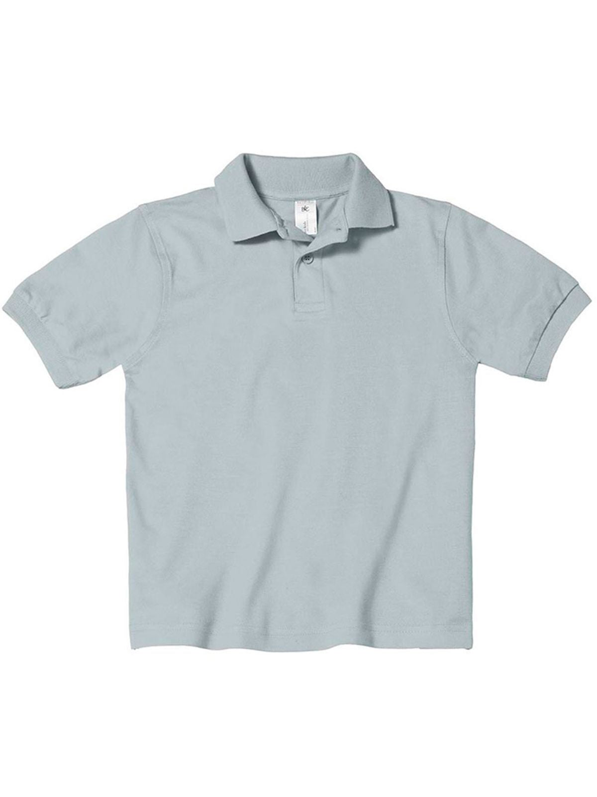 Safran Kinder Poloshirt – B&C – Farbe pacific grey – individuell veredelbar