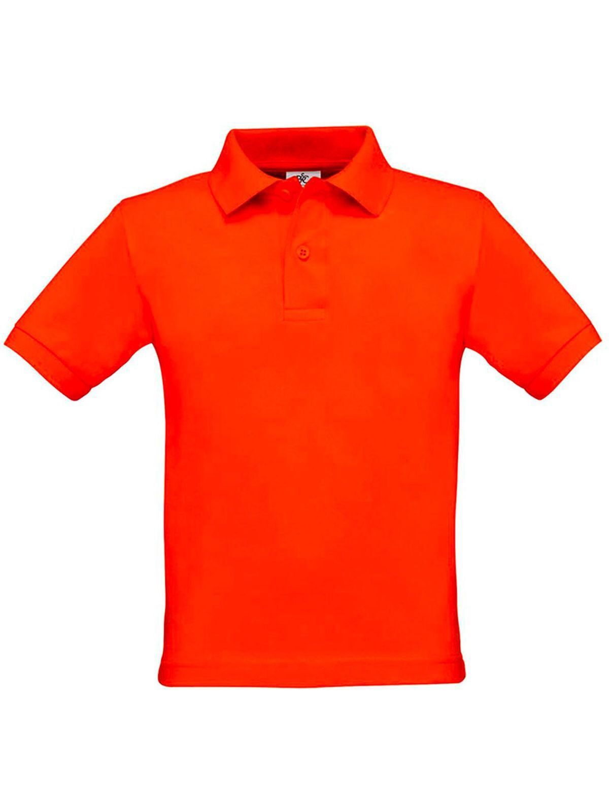 Safran Kinder Poloshirt – B&C – Farbe pumpkin orange – individuell veredelbar