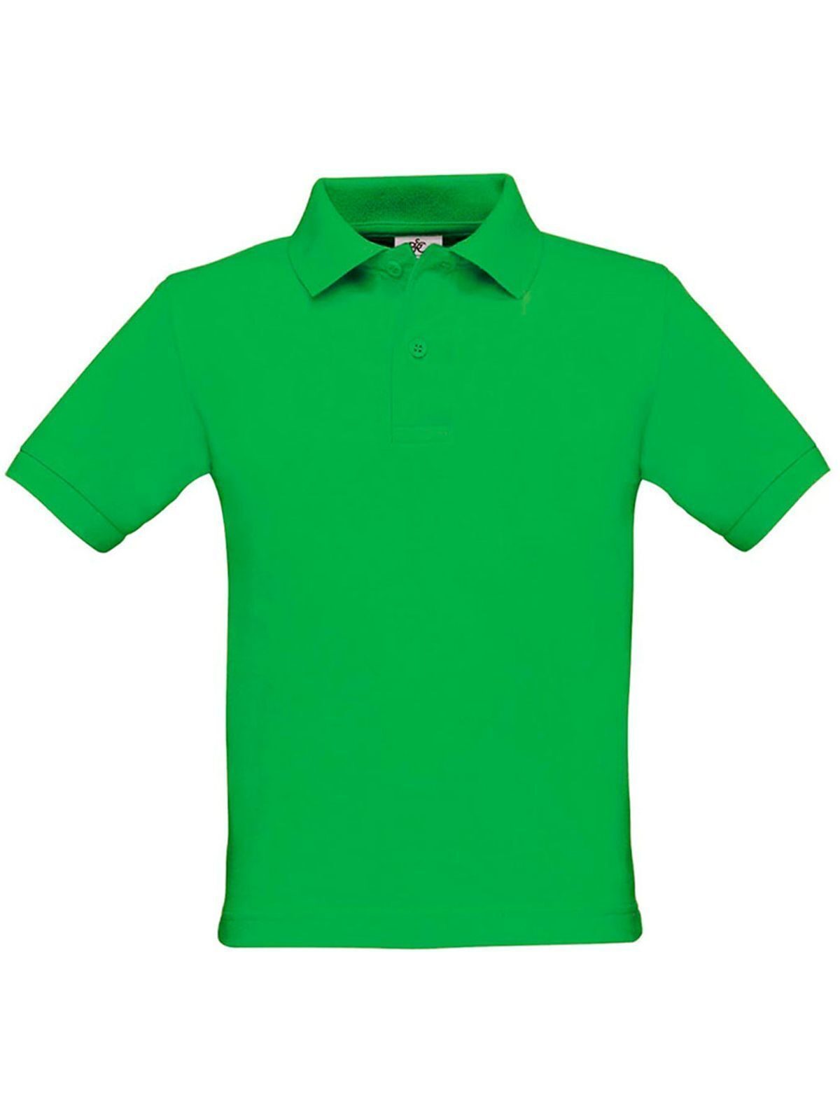 Safran Kinder Poloshirt – B&C – Farbe real green – individuell veredelbar