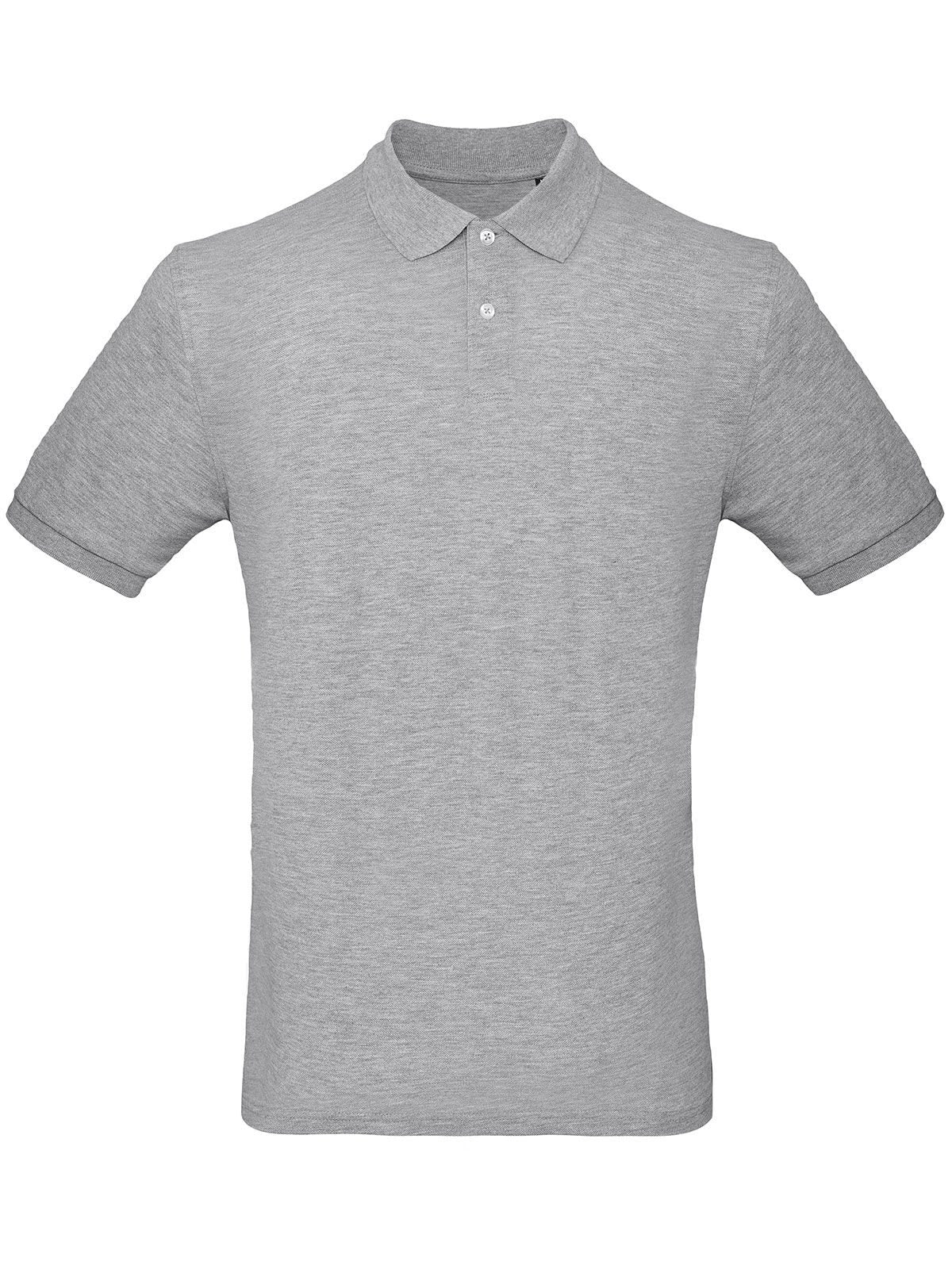 Inspire Polo Herren Poloshirt – B&C – Farbe heather grey – individuell veredelbar