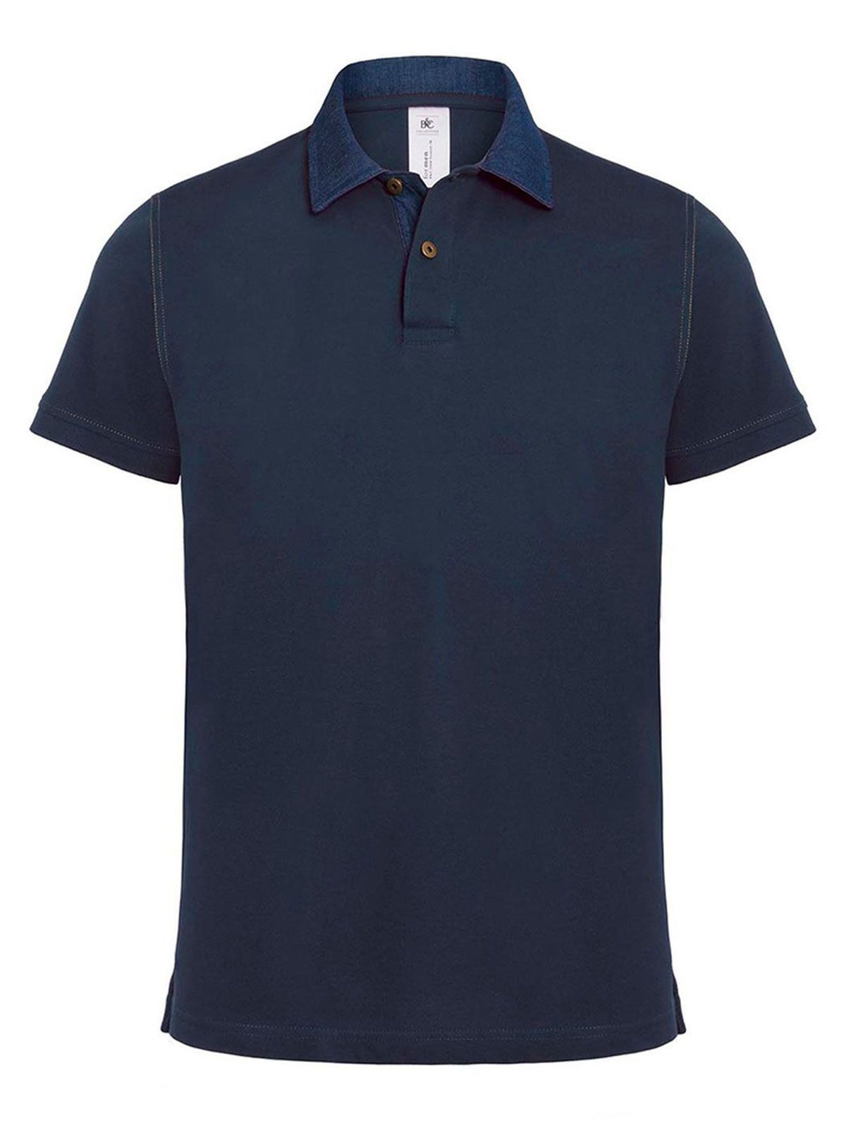 Dnm Forward Herren Poloshirt – B&C – Farbe denim/navy – individuell veredelbar