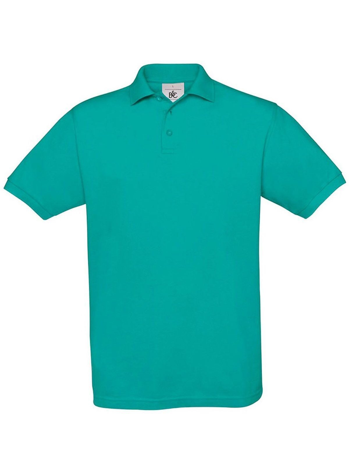 Safran Poloshirt – B&C – Farbe real turquoise – individuell veredelbar