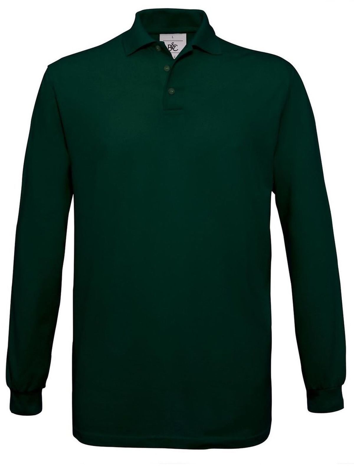 Safran LSL Poloshirt – B&C – Farbe bottle green – individuell veredelbar