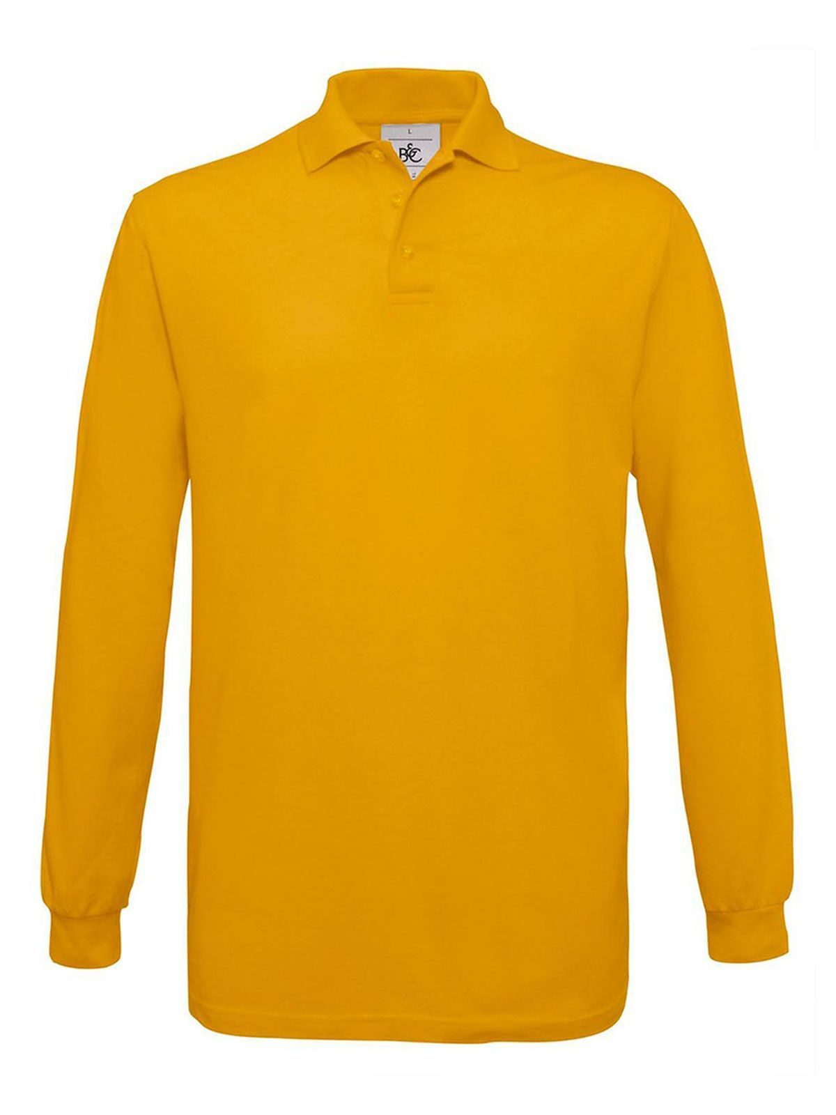 Safran LSL Poloshirt – B&C – Farbe Gold – individuell veredelbar