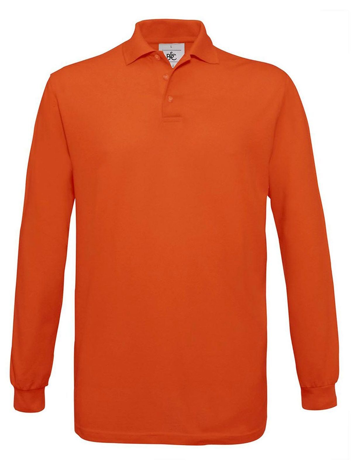 Safran LSL Poloshirt – B&C – Farbe pumpkin orange – individuell veredelbar