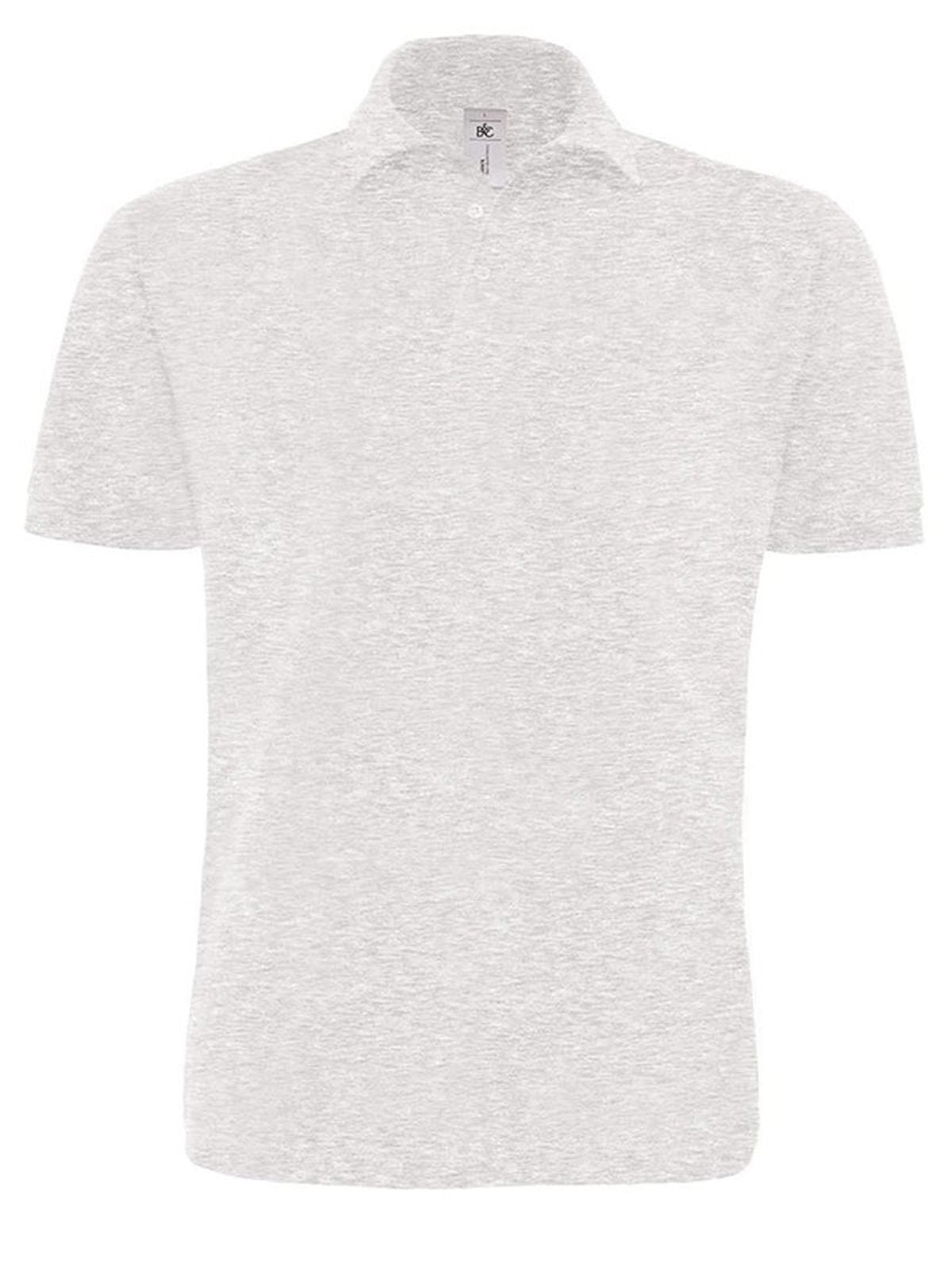 Heavymill Poloshirt – B&C – Farbe ash – individuell veredelbar