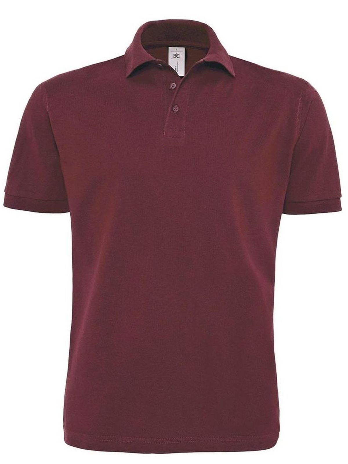 Heavymill Poloshirt – B&C – Farbe Burgundy – individuell veredelbar