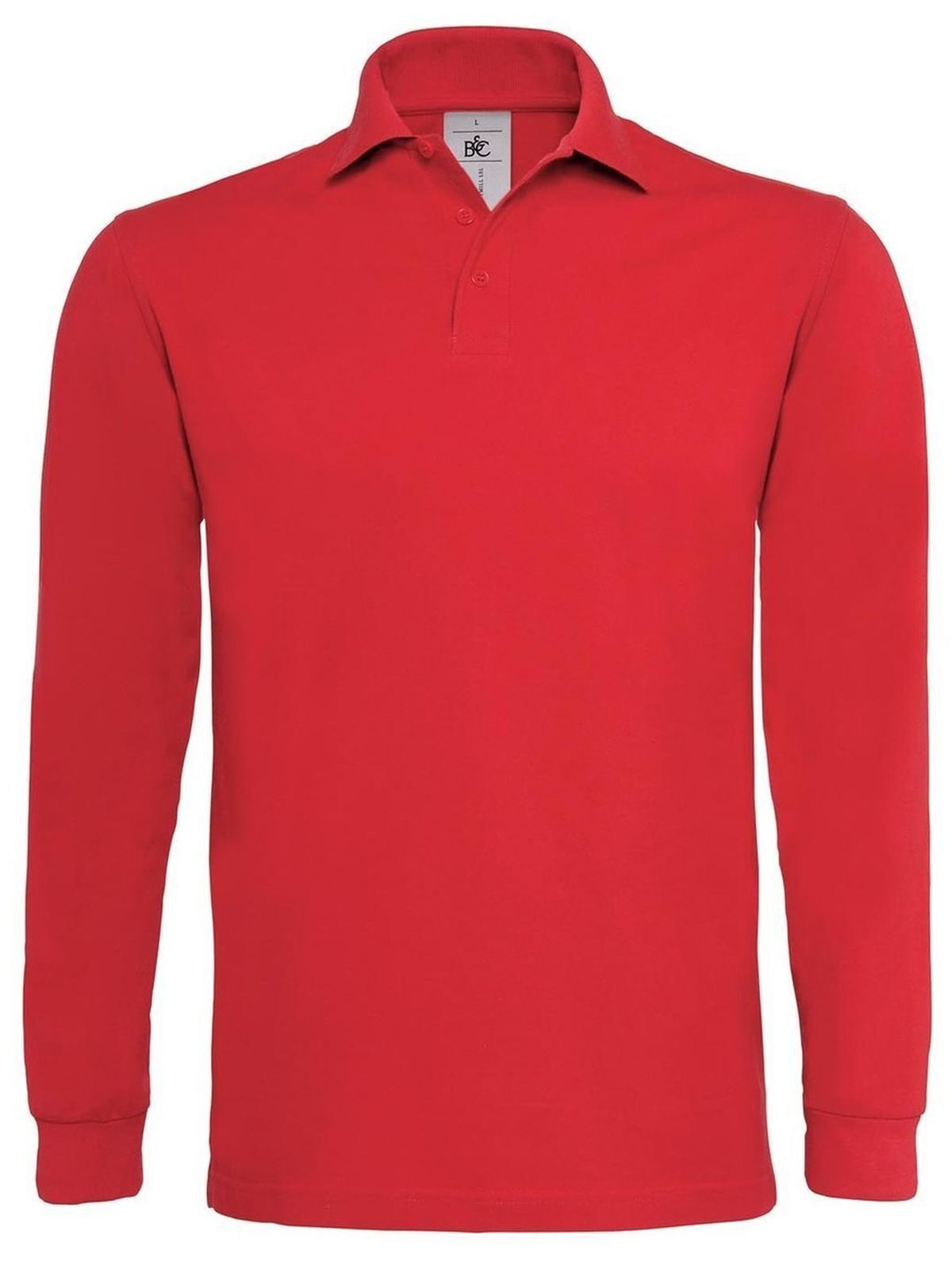 Heavymill LSL Poloshirt – B&C – Farbe Rot – individuell veredelbar