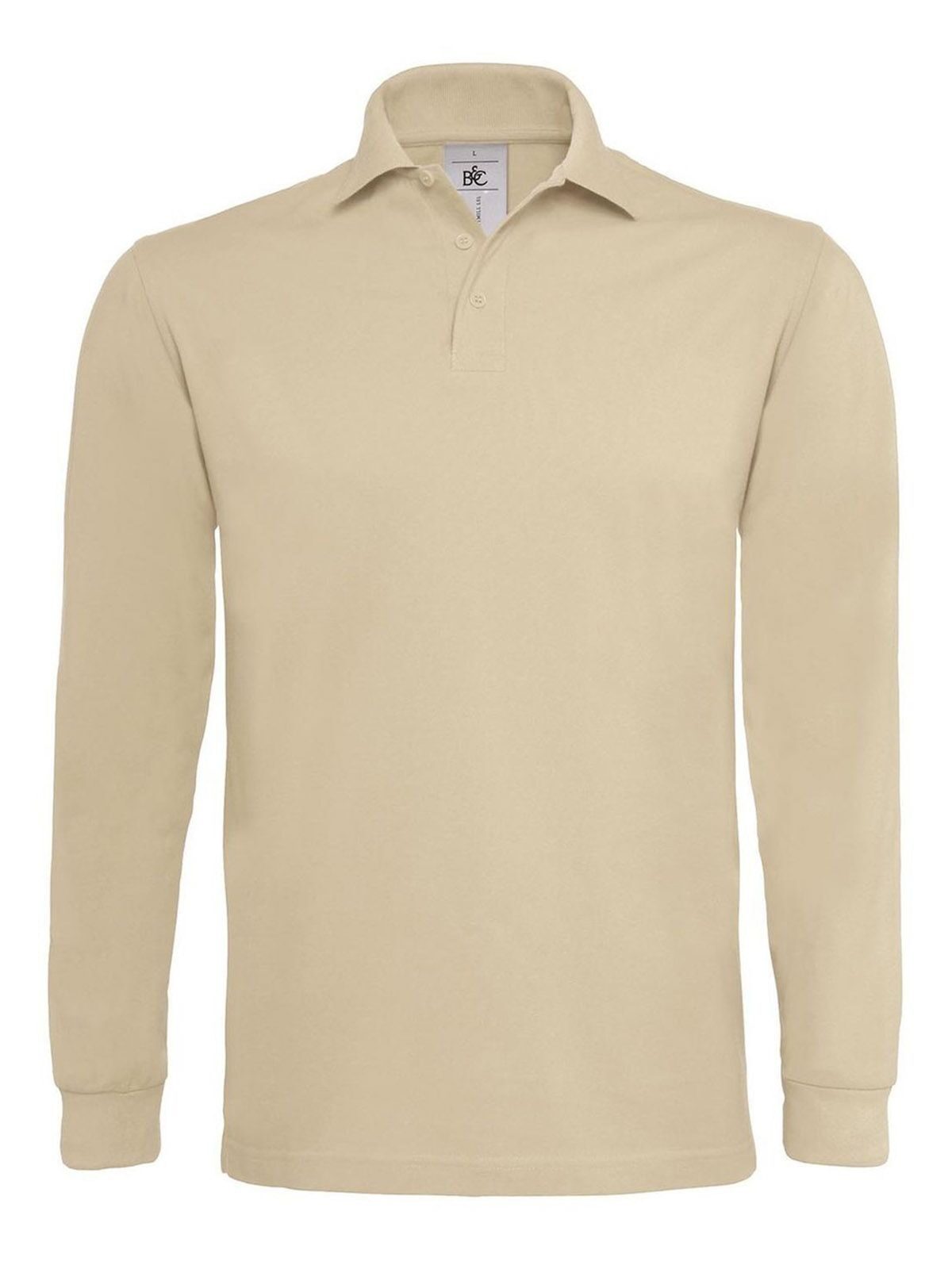Heavymill LSL Poloshirt – B&C – Farbe Sand – individuell veredelbar
